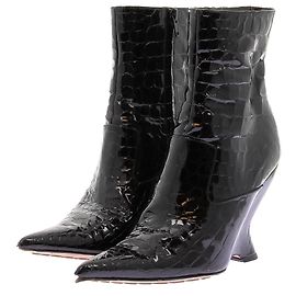 BOTTEGA VENETA Botas de tobillo T.EU 37.5 Cuero charol Negro
