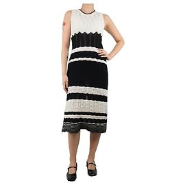 Vanessa Bruno Robe midi tricotée Aimee noire et écrue - taille S Noir