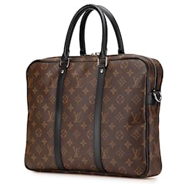 Louis Vuitton-Louis Vuitton Brown Monogram Macassar Travel Document Holder-Brown