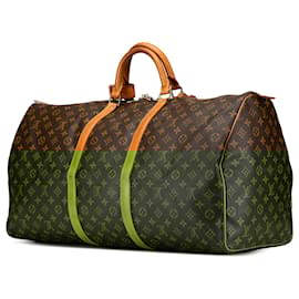 Louis Vuitton-Louis Vuitton Brown Monogram Keepall 60-Brown