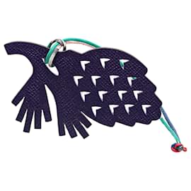 Hermès-Hermès Purple Petit H Pine Cone Bag Charm-Purple,Dark purple