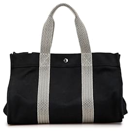 Hermès-Hermès Toile Cannes MM noire-Noir