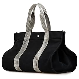 Hermès-Hermès Toile Cannes MM noire-Noir