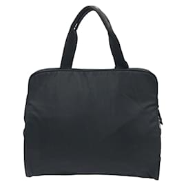 Prada-Prada Tessuto Triangle Logo Black Nylon Handbag-Black