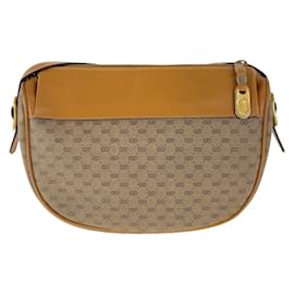 Gucci-Gucci Vintage Micro GG Brown Shoulder Bag-Brown