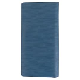 Louis Vuitton-Louis Vuitton Epi Portefeuille Brazza Long Wallet-Light blue