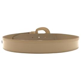 Salvatore Ferragamo-Salvatore Ferragamo Vintage Beige Leather Belt-Beige