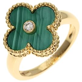 Van Cleef & Arpels-Van Cleef & Arpels Alhambra Malachite Diamond Ring-Yellow