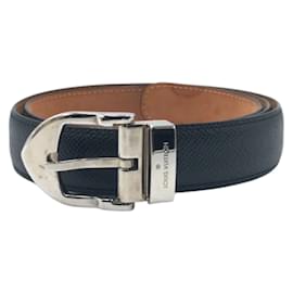 Louis Vuitton-Cinto Clássico Santur Louis Vuitton-Marrom,Preto,Prata