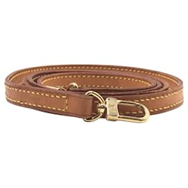Louis Vuitton-Louis Vuitton Brown Leather Shoulder Strap-Brown