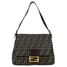 Fendi-Fendi Brown Zucca Mamma Bucket Shoulder Bag-Brown