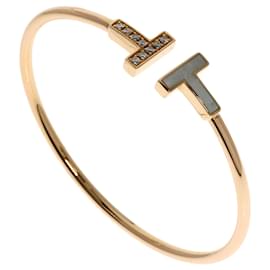Tiffany & Co-Pulseira de diamante T-Wire da Tiffany em madrepérola-Amarelo