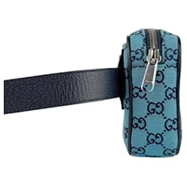 Gucci-Bolsa de cintura em lona GG azul marinho Gucci-Azul,Azul marinho