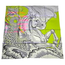 Hermès-Hermès Square Horse Mermaid-Multiple colors