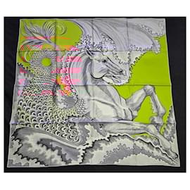 Hermès-Hermès Square Horse Mermaid-Multiple colors