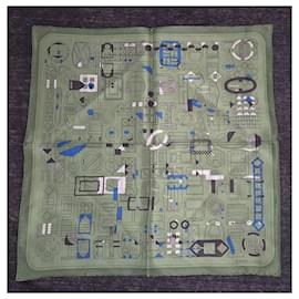 Hermès-Hermès Square in Loops Pouch-Multiple colors