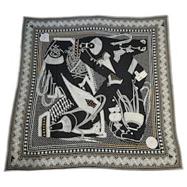 Hermès-Hermès Giant Square Zouaves and Dragons Bandana-Multiple colors