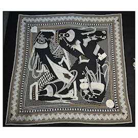 Hermès-Hermès Giant Square Zouaves and Dragons Bandana-Multiple colors