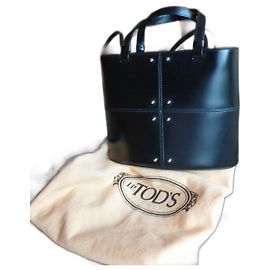 Tod's Handbag Black Smooth Leather Black