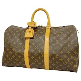 Louis Vuitton-Louis Vuitton Monogram Keepall 45 Boston Bag-Brown
