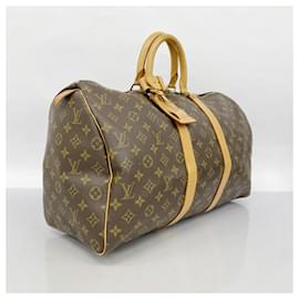 Louis Vuitton-Louis Vuitton Monogram Keepall 45 Boston Bag-Brown