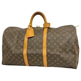 Louis Vuitton-Louis Vuitton Boston Bag Monogram Keepall 55-Brown
