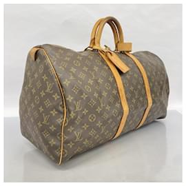 Louis Vuitton-Louis Vuitton Boston Bag Monogram Keepall 55-Brown