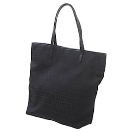 Fendi-Fendi Zucchino Tote Bag in Black-Black