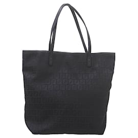 Fendi-Fendi Zucchino Tote Bag in Black-Black