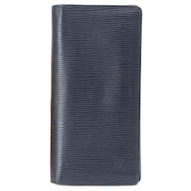 Louis Vuitton-Louis Vuitton Epi Portefeuille Brazza Long Wallet-Navy blue