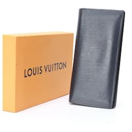 Louis Vuitton-Louis Vuitton Epi Portefeuille Brazza Long Wallet-Navy blue