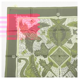 Hermès-Hermes Carré 90 Legend of the Kuna People Scarf-Red