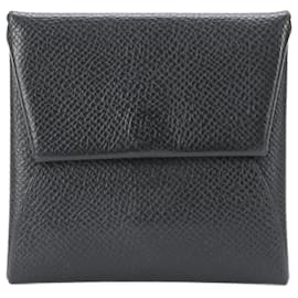 Hermès-Hermes Bastia Epsom Leather Coin Purse-Black