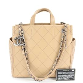 Chanel-Chanel Matelasse Leather Shoulder Bag-Beige