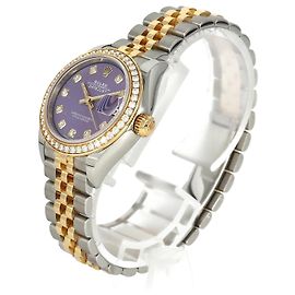 Rolex Lady DateJust 28mm Roxo