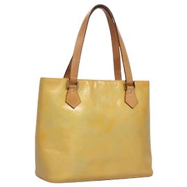 LOUIS VUITTON Monogram Vernis Houston Sac à Main Gris M91053 LV Auth ep7454 Gris