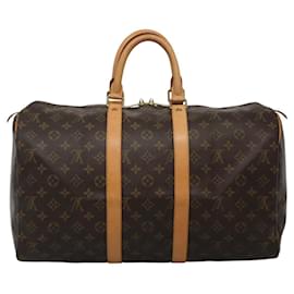 Louis Vuitton-LOUIS VUITTON Monogram Keepall 45 Boston Bag M41428 LV Auth ep7669-Monogram