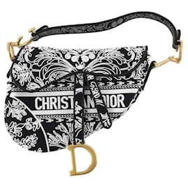 Dior-Saddle cotton handbag-Black