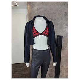Dior-Dior Top Bustier-Black,Red