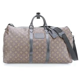 Louis Vuitton-Louis Vuitton Monogram Waterproof Keepall 55 M41411 Boston Bag-Brown