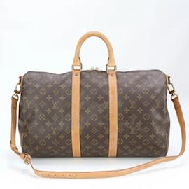 Louis Vuitton-Louis Vuitton Monogram Keepall Bandouliere 45 Boston Bag-Brown