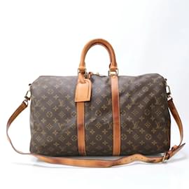 Louis Vuitton-Louis Vuitton Monogram Keepall Bandouliere 45 Boston Bag-Brown