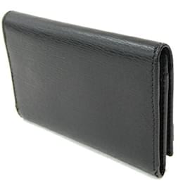Gucci-Estojo de cartão de visita em couro preto Gucci-Preto