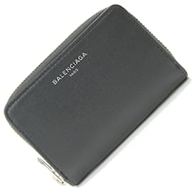 Balenciaga-Balenciaga Coin Case in Gray and Green Leather-Brown,Green