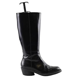 Autre Marque-Leather boots-Black