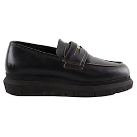 Sacai-Leather loafers-Black