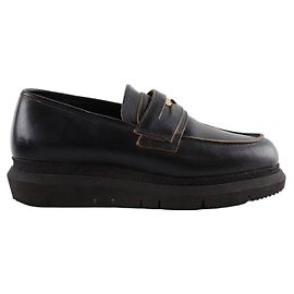 Sacai Mocassini in pelle nera Nero