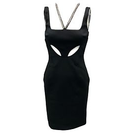 Robe cocktail mini cloutée Philipp Plein noire / argent 2019 Noir