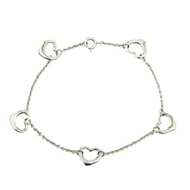 Tiffany & Co-Pulseira de corrente em forma de coração 5P Tiffany em prata 925-Outro