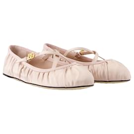 Dolce & Gabbana-Ballerinas - Dolce&Gabbana - Satin - Neutral-White
